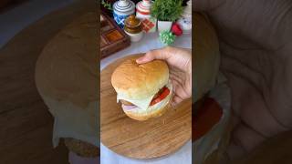 Veg Burger🍔😋  McDonald’s Style Burger🤩 shorts trending burger [upl. by Redienhcs]