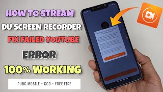 How to Go Live With Du Screen Recorder Without Any Error  Failed To Connect to YouTube Problem Fix [upl. by Deevan]