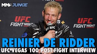 Reinier de Ridder Reacts to Debut Win Cautions Fighters Against ONE Championship  UFC Vegas 100 [upl. by Frieda]