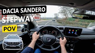 2022 Dacia Sandero Stepway POV Test Drive EcoG Comfort 101 PS  100 HP [upl. by Lilllie]