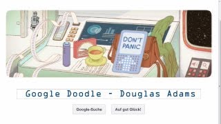 Douglas Adams GoogleDoodle [upl. by Savart]