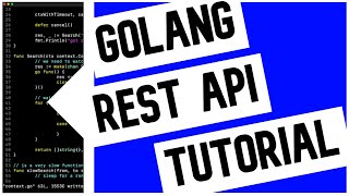 Go Golang REST API Example Without Framework [upl. by Ellienad]