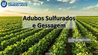 Fertilidade do Solo  Adubos Sulfurados e Gessagem [upl. by Pirbhai]