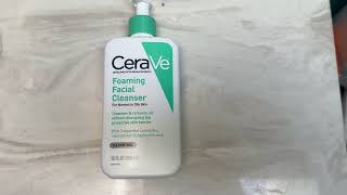 CeraVe Foaming Facial Cleanser Daily Face Wash for Oily Skin [upl. by Judus]