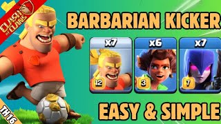 TH16 Barbarian Kicker Attack Strategy  Haaland Attack Strategy TH16  Clash of Clans [upl. by Leonora876]