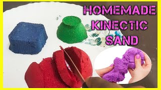 Diy KINETIC SANDHow to make kinetic sand Kinetic sand making at home NITHIS CREATIONS [upl. by Oinesra]