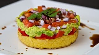 Mediterranean Polenta Stack Recipe  Vegan amp Gluten Free [upl. by Aisinoid]