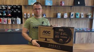 AOC Gaming monitor 24G4XE  odlican odnos cijene i kvalitete [upl. by Nickey]