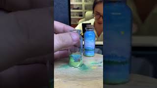 Play sand art with mesand in bottle  sandart sand painting 沙瓶画｜サンドアート رسم الزجاجة الرملية [upl. by Leahcam]