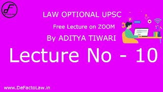 UPSC Law optional Lecture no  10  Delegated legislation and its constitutionality by Aditya Tiwari [upl. by Akemor]