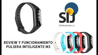 Pulsera Inteligente M3  Review y Funcionamiento [upl. by Annaek905]