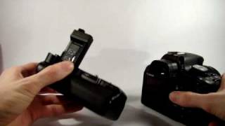 Accessories for 500DT1iKissX3 Canon EPEX15II Eye Peice Extender amp BGE5 Battery Grip [upl. by Conners]