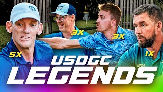 Disc Golf Legends 9 Holes Skins  Climo Sexton Schultz Schusterick [upl. by Ardnuhsor495]