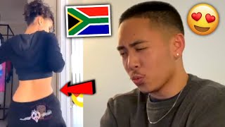 Tyla doing Umlando Dance Challenge 😍🇿🇦 AMERICAN REACTION South African Amapiano Dance 🇿🇦😍 [upl. by Netsud265]