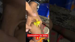 Cannulation for baby 👶  baby babycannula trending shorts neet SMpharmacy plz subscribe [upl. by Anastos]