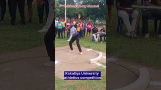 Kakatiya University shot put competition at sardar Patel stadium [upl. by Ellehcil]