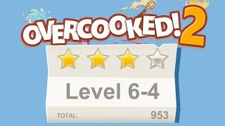 Overcooked 2 Level 64 4 stars 2 player Coop [upl. by Felicdad]