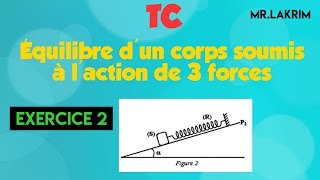 TC Equilibre d’un corps solide soumis à l’action de 3 forces  Exercice 2 [upl. by Ongineb]