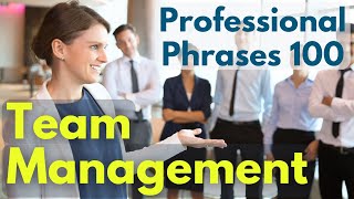 Team Management Professional Phrases quotElevate Your Leadership Skillsquot  Business English Learning [upl. by Ecirtel]