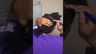 Parting for mini twist part3 4chair 4chairstyles minitwists shorts naturalhair [upl. by Earleen]