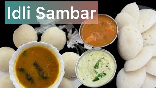 Idli Sambar recipe😋🥰इडली सांभर👌👌Rava Idli👍 trending viral food recipe idli sambar [upl. by Joellyn]