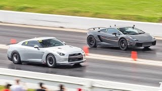 1600hp Nissan GTR BATTLES 2000hp LAMBO [upl. by O'Neil52]