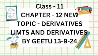 Class 11 Maths Derivatives  Limits and Derivatives  Class 11 Derivative  Product Rule  Derivativ [upl. by Raviv68]