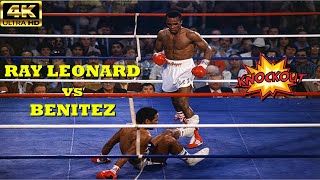 Sugar Ray Leonard USA vs Wilfred Benitez Puerto Rico  KNOCKOUT Fight  4K Ultra HD [upl. by Dnalro583]