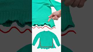 Trick to fix stretched elastic band sweater Miarti 🧵✂️ [upl. by Yllim]