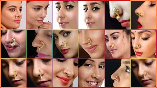 Latest Nose Ring Designs Gold Nose Pin Designs Sone ki Nose ring design [upl. by Ahsiena]