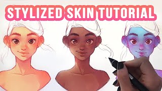 How to paint STYLIZED SKIN EASY [upl. by Nigem]