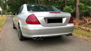 Underground Exhaust Mercedes W211 E500 Sportauspuff  TÜV  V8 Sound [upl. by Gaal495]