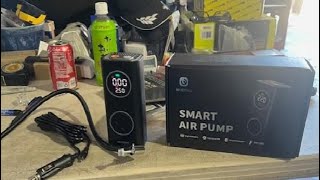 Woeeno Tire Inflator Portable Air Compressor 150PSI Smart Air Pump for Car Tires Review [upl. by Levins931]