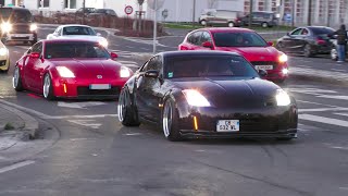 LOW Tuner Cars leaving a Carshow 2023  Risenation Hall of Fame [upl. by Aihseyn]