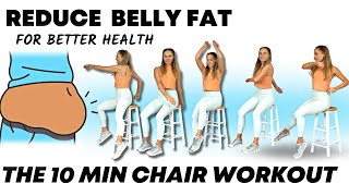 Lose Belly Fat Sitting Down  10 Minute Chair Workout  Seated Exercises for Better Health [upl. by Drofxer966]