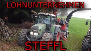 Lohnunternehmen Steffl  Hackschnitzel häckseln  FENDT 926 VARIO [upl. by Enneirb]