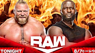 Brock Lesnar Vs Omos  WWE Raw  FULL MATCH wwe 2024 [upl. by Jenne]