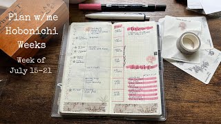 Plan with me  Week of July 1521 2024  Hobonichi Weeks [upl. by Mahtal]