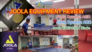 Review Joola DYNARYZ AGR ACC amp Joola ENERGON Blade with Coach Julius Esposo  Berpong [upl. by Atinot]