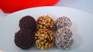 TRUFAS DE CHOCOLATE AL COÑAC COCINA FÁCIL [upl. by Eniala537]