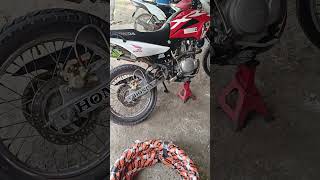 Honda XR150L Change TireCST [upl. by Nyahs]