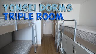 Yonsei International Campus Dormitory Tour  Triple Room [upl. by Warder]