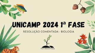 RESOLUÇÃO UNICAMP 2024 1ª FASE  BIOLOGIA Vestibular  Prova QY [upl. by Siuqcram]