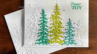 Peaceful Evergreens Holiday Card CreativeStampingwithMargaret [upl. by Adley479]