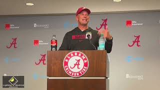 Kalen DeBoer speaks with the media after Alabamas 4134 win over Georgia [upl. by Buehrer]