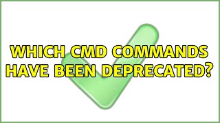 Which cmd commands have been deprecated 2 Solutions [upl. by Kiona]