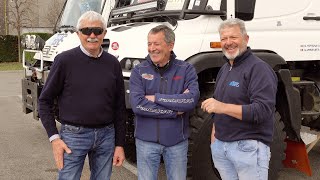 Unimog  Giacomo Vismara Giulio Verzelletti and Oscar Mor interview  Dakar racers on Unimog [upl. by Cerveny]