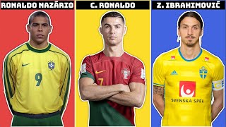 Ronaldo Nazario vs Cristiano Ronaldo vs Ibrahimovic Comparison 2024 [upl. by Janice487]