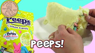 Peeps Cotton Candy With Mini Peeps Marshmallow Candies Food Tasting Review [upl. by Ardnatal]