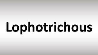 How to Pronounce Lophotrichous [upl. by Jean]